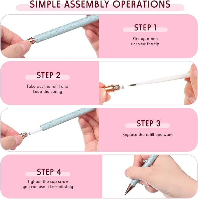 Epakh 4 Piece Air Release Weeding Pen Craft Retractable Adhesive Vinyl Tool Glitter Pin Pen Stainless Steel Weeding Tools for Vinyl for Bubble Removal DIY Craft Project(Elegant Color)