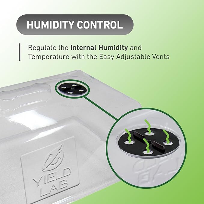 7 Inch Clone Dome - 5 Pack Humidity Vented Domes – Plant Growing Propagation Dome for Seedling, Germination, Soil & Hydroponic Horticulture