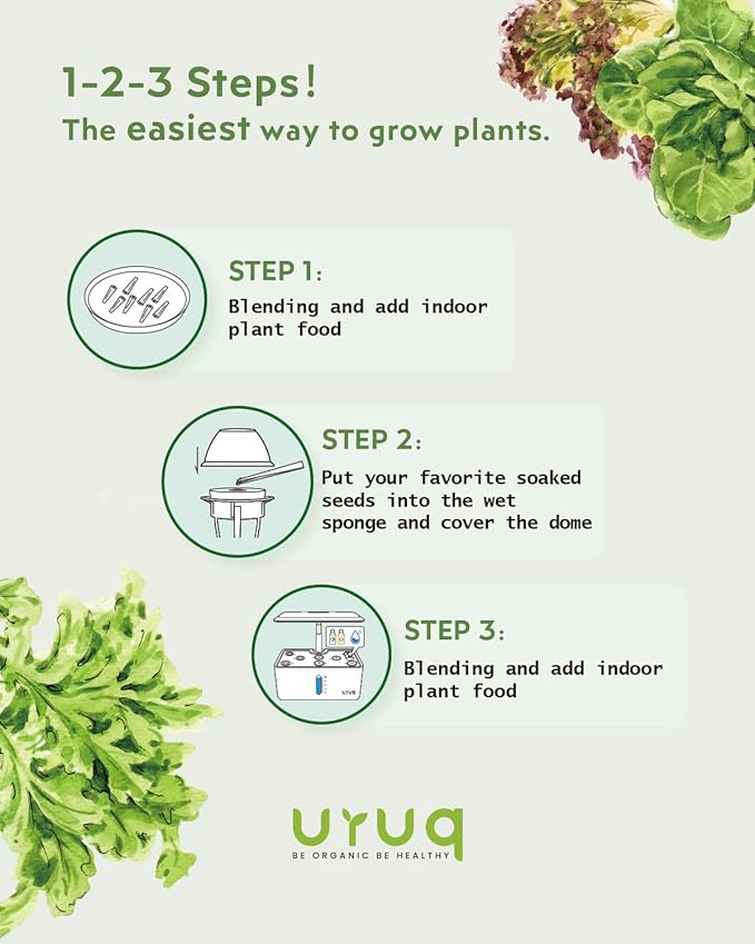 URUQ 180Pcs Hydroponic Pods Supplies: Grow Anything Kit with 45 Grow Sponges, 45 Grow Baskets, 45 Grow Domes, 45 Pod Labels - Compatible with Hydroponics Growing System Indoor Garden from Most Brands