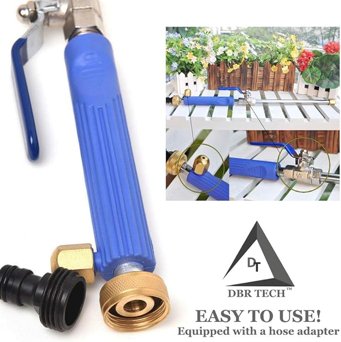 Hydro Jet High Pressure Power Washer Wand for Car Washing or Garden Cleaning, Heavy Duty Metal Watering Sprayer with Universal Hose End, Hydrojet Water Power Nozzle, Fan and Jet Stream