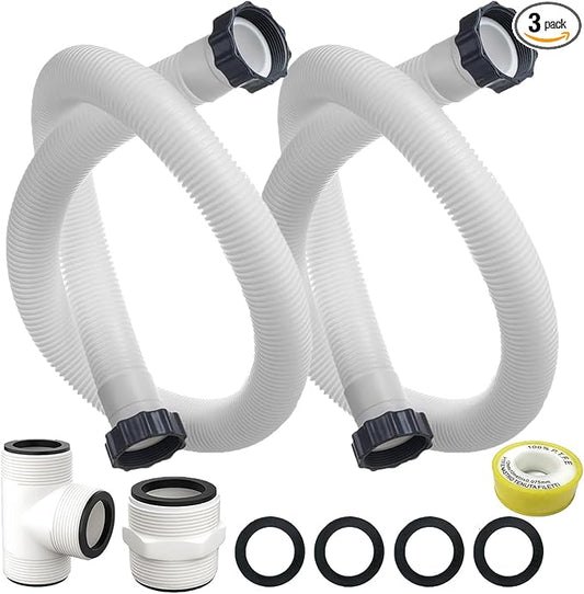 1.5" Pool Filter Pump Hose & Pool Hose Adapter Connector for Intex Pump Sand Filters & Saltwater Systems 29060E 59" Long Pool Hose Fit for Coleman Above Ground Swimming Pools Sand Filter Pumps Parts