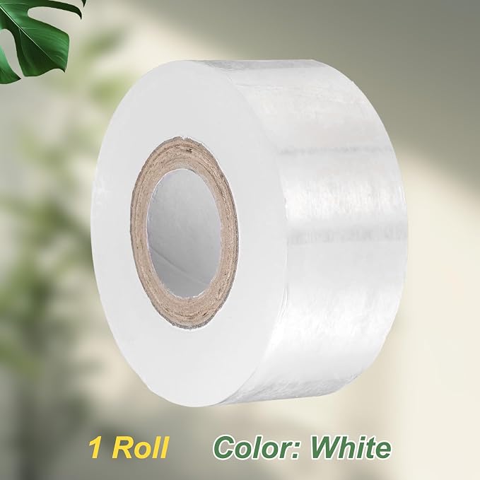 HARFINGTON Fruit Tree Grafting Tape 3CM x 130M 0.3" Dia PE Stretchable Garden Grafting Plants Nursery Repair Tapes Self Adhesive Floristry Film for Floral Tree and Poly Budding, White