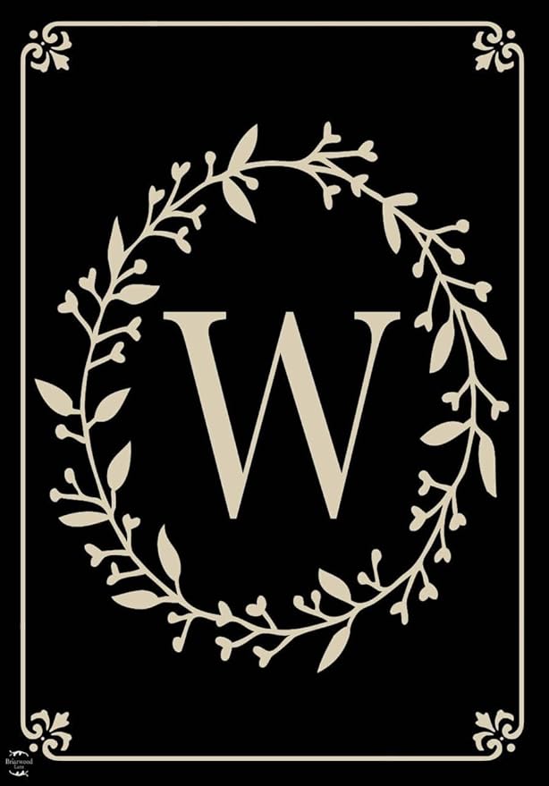 Briarwood Lane Classic Monogram Letter W Garden Flag