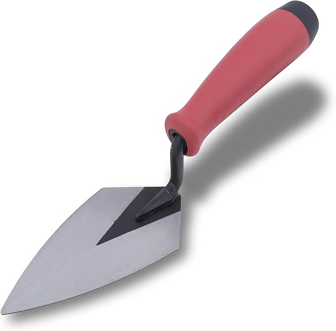 MARSHALLTOWN QLT Pointing Trowel, 5 x 2 1/2 Cement and Mortar Finishing Tool, Soft Grip, PTSG525