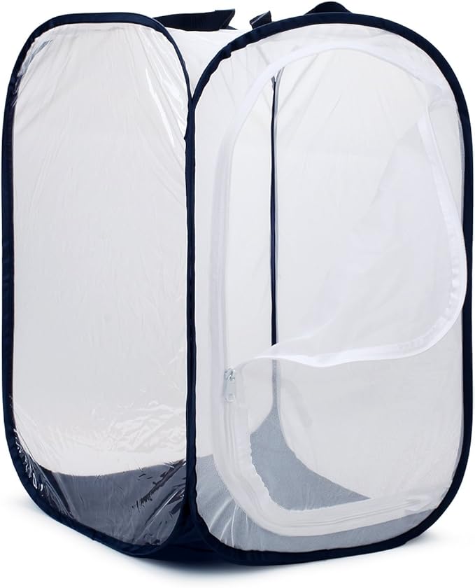 RESTCLOUD 36" Large Monarch Butterfly Habitat, Giant Collapsible Insect Mesh Cage Terrarium Pop-up 24 x 24 x 36 Inches
