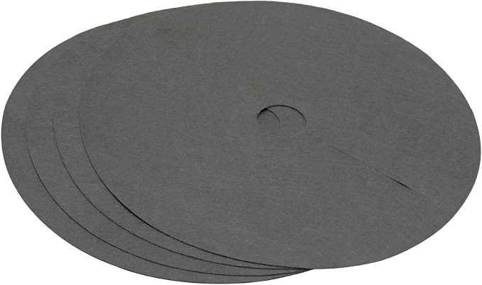 MECCANIXITY Tree Mulch Ring 32.3" Nonwoven Tree Protector Mat Plant Cover for Weed Control Round Weed Barrier Black 4 Pack