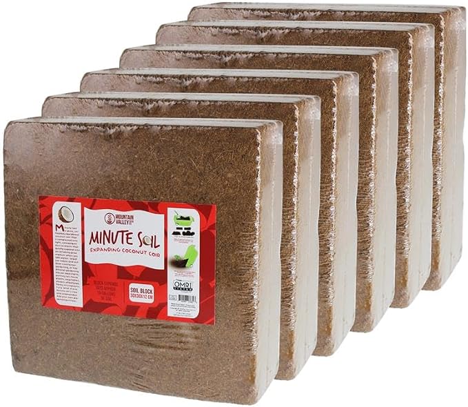 Minute Soil Block - Coco Coir - Compressed - Blocks & Bulk (6 Blocks)