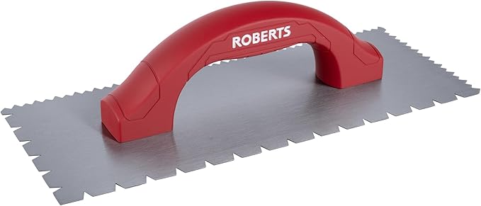 ROBERTS 49603 Dual-Notch Trowel for Installation of Engineered Wood and Solid Wood Flooring
