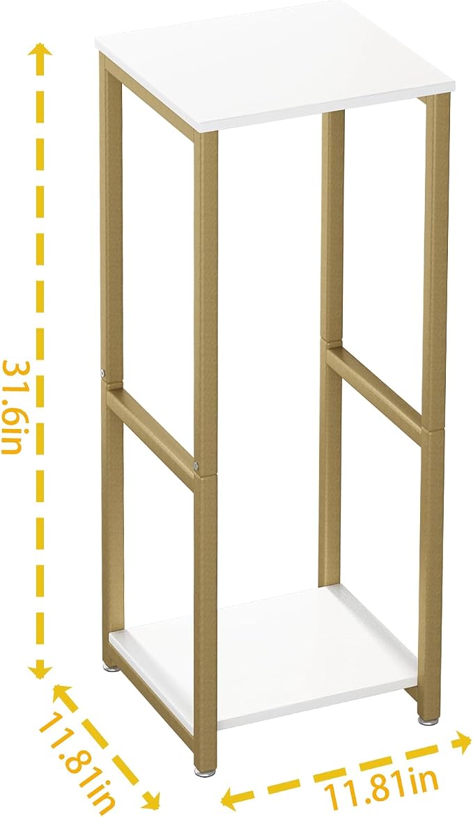 Plant Stand Indoor Corner Tall 2 Tier Metal Modern Flower Storage Plant Shelf Holder for Living Room Balcony Garden,Gold (2 Tier-Gold)