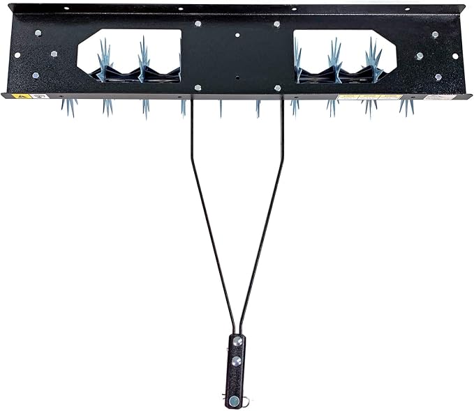 Brinly SA2-40BH-P Tow Behind Spike Aerator with Double Tow Bar, 40" - Hammered Black