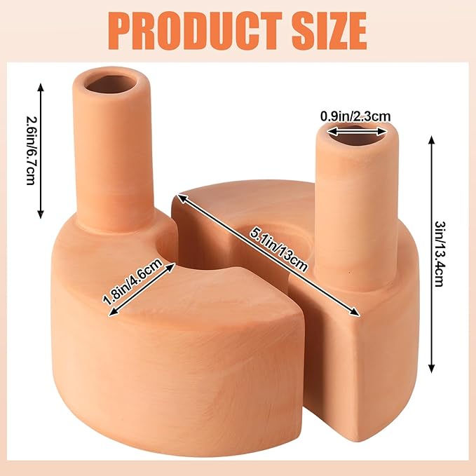 Blushtier 4 Pcs Terracotta Watering Spikes Large Capacity Tank Self Watering Planter Water Storage Reusable Automatic Terracotta Water Devices Self Irrigation System for Houseplants Garden Flowers