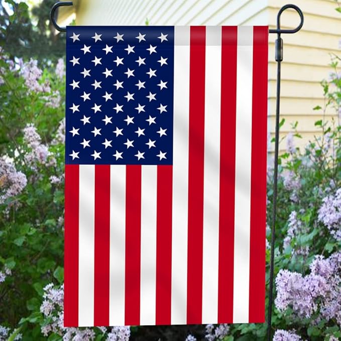 Anley Double Sided Premium Garden Flag, US National Garden Flag - American United States July 4th Independence Day Patriotic Decorative Yard Flags - Weather Resistant & Double Stitched - 18 x 12.5 Inch