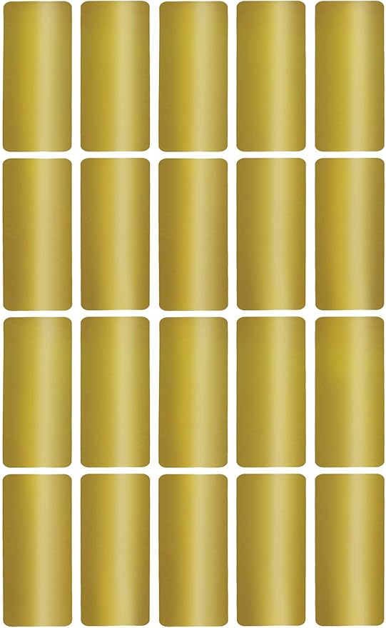Royal Green Metalic Gold Sticker Rectangle Labels 1.57 inch x 0.75 inch (40mm x 19mm) - 2000 Pack