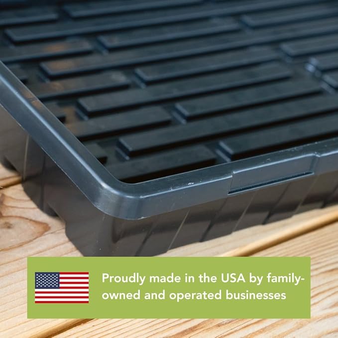 Bootstrap Farmer 1020 Trays (10-Pack), Heavy Duty No-Hole Flats for Microgreens, Fodder & Seedling Propagation - 1.8mm Thick Reusable Plastic