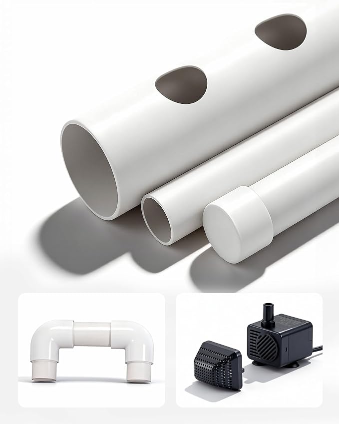VEVOR Hydroponics Growing System Kit, 3-Tier 108 Sites UPVC Pipe Hydroponic Grow Kit with Timed Irrigation, Thickened Hydroponic Pipes, Indoor Home Garden Vegetable Planting Grow Kits for Fruit Herb