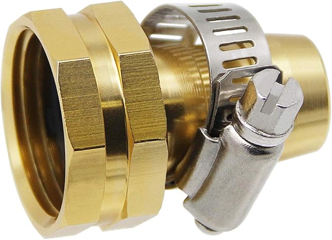 Lifynste Garden Hose Repair Connector with Clamps, Male and Female Garden Hose Fitting, 3 Set