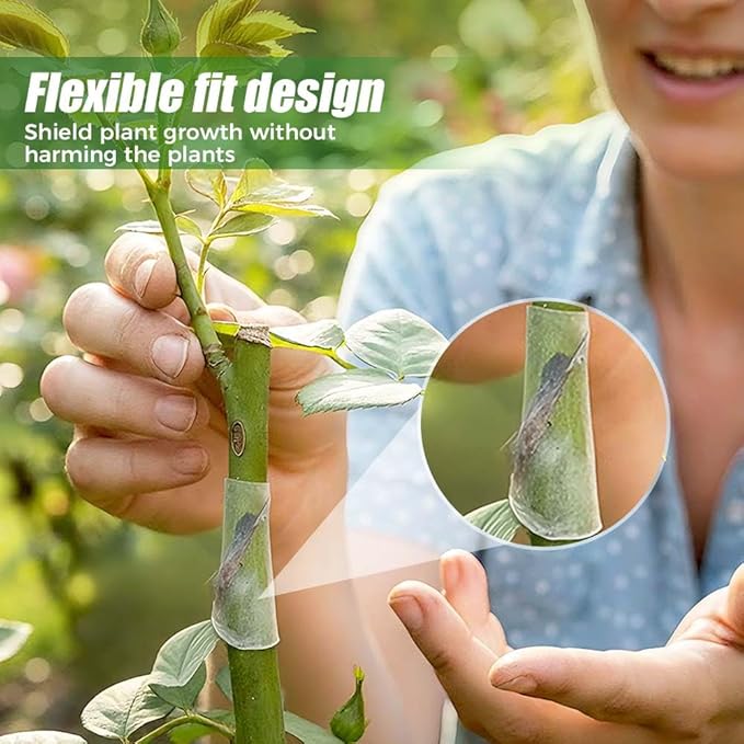 Silicone Grafting Sleeves for Fruit Trees,3-7.5MM High-Elastic Clear Plant Grafting Tubes,Professional Grafting Repair Tape for Fruit Trees, Plants, Broken Stem, Floral,Promotes Tree Healing (200PCS)