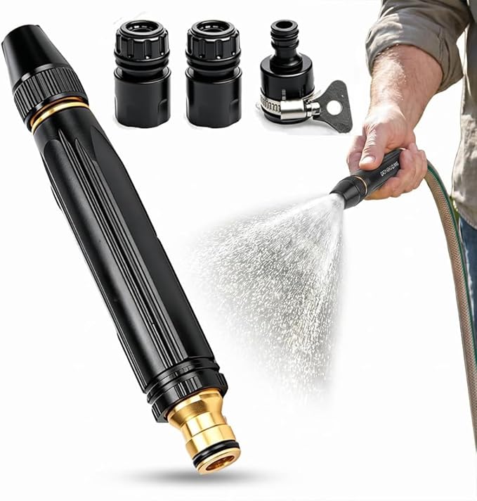 High Pressure Power Washer Nozzle with Connector Set,Direct spray gun,Power Jet Water with Three Spray Modes, Multi Function Watering Sprayer for Cleaning Yard Pets Car