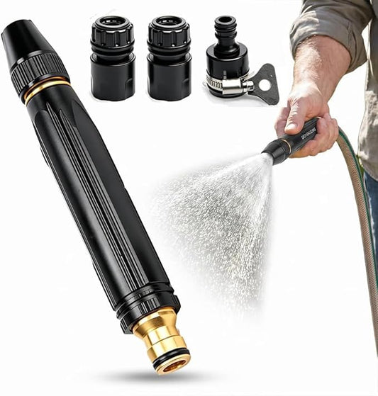 High Pressure Power Washer Nozzle with Connector Set,Direct spray gun,Power Jet Water with Three Spray Modes, Multi Function Watering Sprayer for Cleaning Yard Pets Car