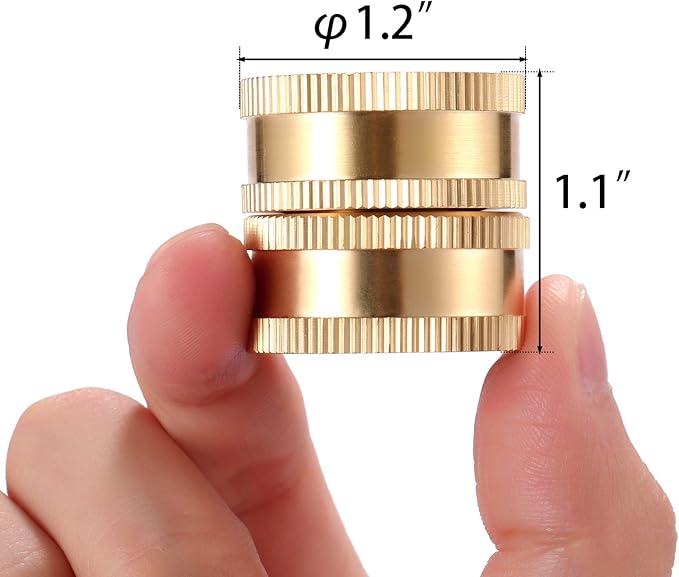 2 Pack 3/4" Garden Hose Connector with Dual Swivel for Male Hose to Male Hose, Double Female