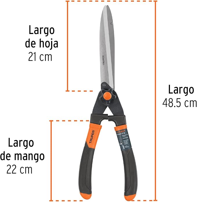 TRUPER T-18 7 1/8" High Impact American Style Poly Handle Hedge Shears