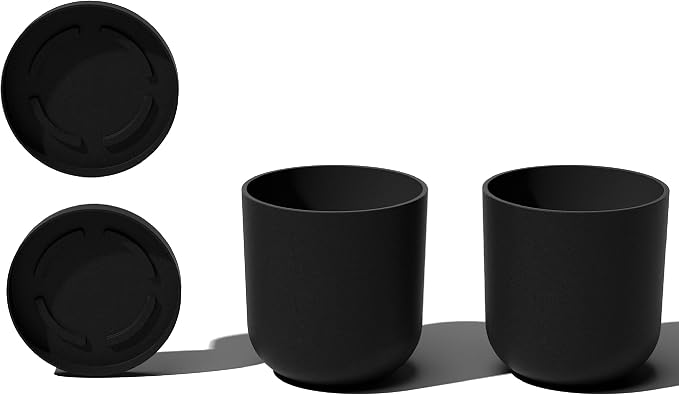 Veradek Mason Series Lima Planter - Round Planter for Indoor or Outdoor Porch/Garden | Made from Plastic-Stone Composite with Drainage Holes | Modern Décor for Succulents, Flowers, Small Plants