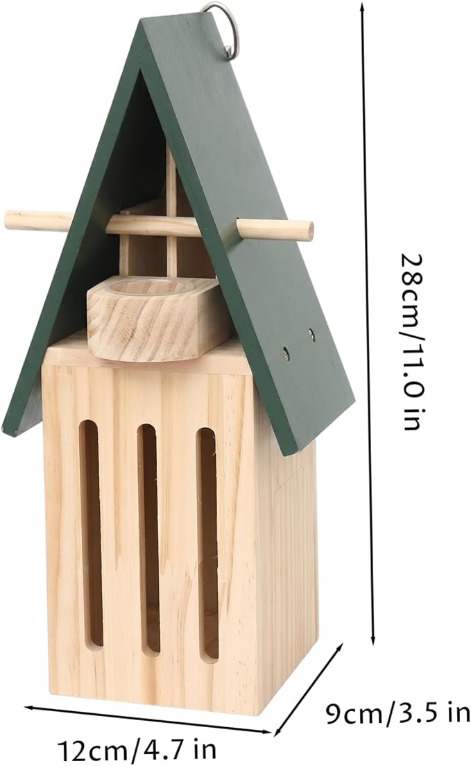Butterfly House with Feeder - Wooden Butterfly Houses for Garden & Outside, 11.02x3.54x4.72 Inch