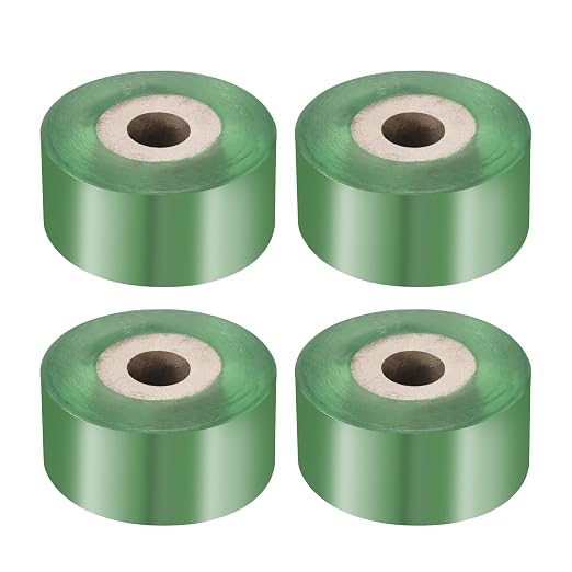HARFINGTON 4 Rolls Fruit Tree Grafting Tape 2CM x 100M PE Stretchable Garden Grafting Tool Plants Self Adhesive Floristry Film for Floral Tree and Poly Budding, Green