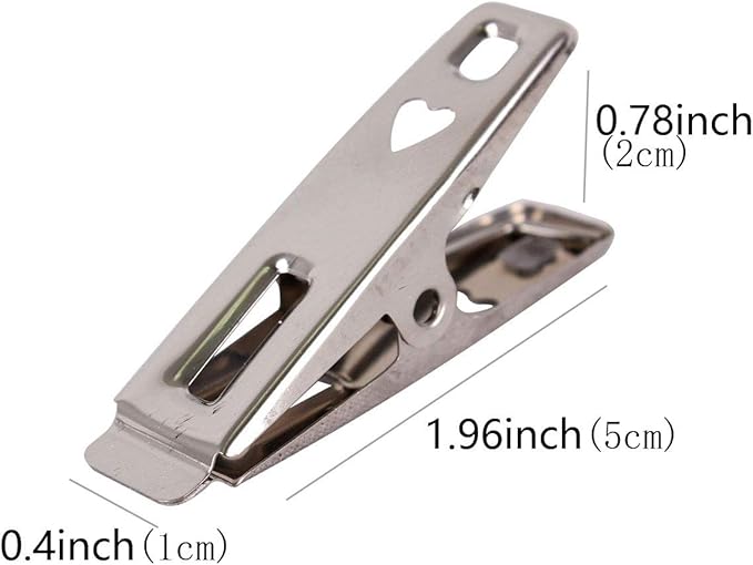 80 Pack Heavy Duty Stainless Steel Clothes Pins, Non-Slip Rubber Coated Clothespins, Metal Laundry Pegs for Outdoor Clothesline, Towel, Sock, Food Sealing, Photos, Home Kitchen Travel Office