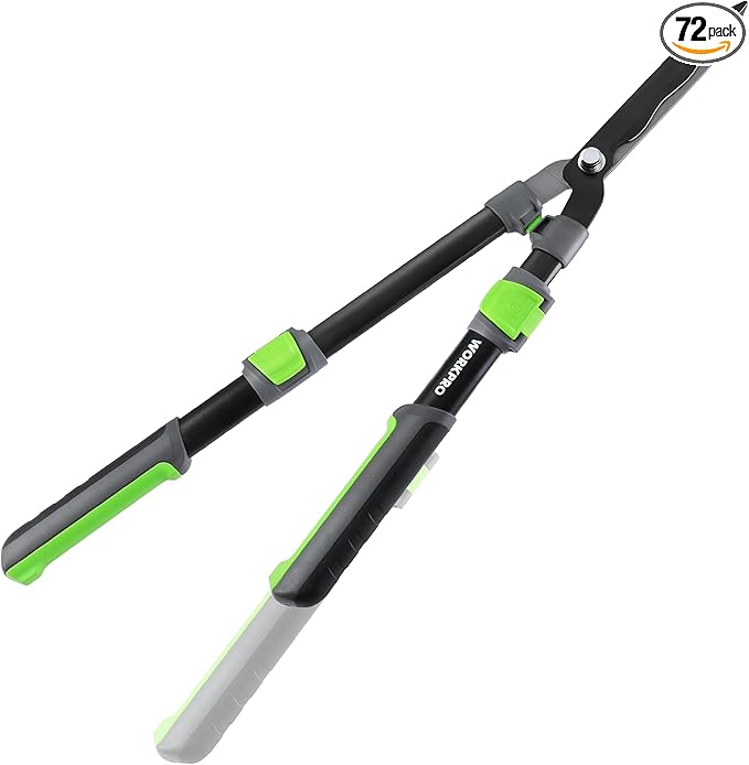 WORKPRO Extendable Hedge Shears, 25"-33" Manual Hedge Clippers, Professional Bush Cutter, Gardening Pruners Scissors, Hedge Trimmers, Shears Gardening Tools for Pruning Borders & Shrubs