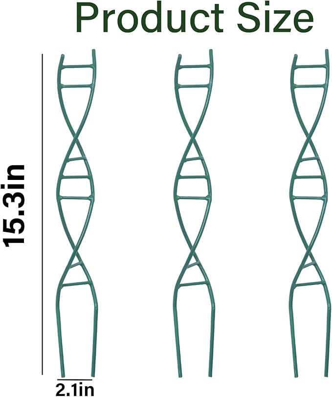 Yohsnor Indoor Plant Trellis for Potted Plants - Upgraded Metal Spiral Design for Climbing Plants, Durable Powder Coated Support for Small Houseplant Pots, Ideal for Indoor & Outdoor Use