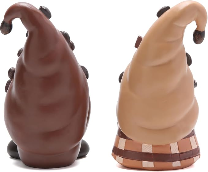 Hodao Coffee Gnome Figurines - Hand-Painted Resin Indoor Decor, Set of 2 Cute Cafe Bar Decorations, Perfect Shelves, Tiered Trays Ornaments, Ideal Gift for Coffee Lovers and Housewarming
