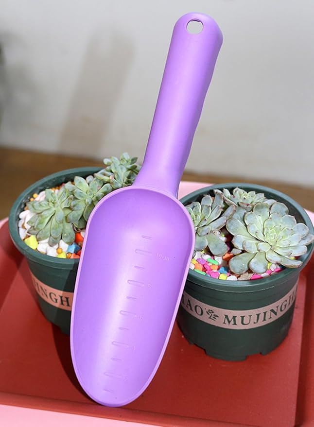 3Pcs Home Garden Shovel Plastic Gardening Shovel Hand Trowel Transplanting Succulent Cultivation Digging Scoops Loosening Soil Planting Shovels with Handle Gardening Tools, 3 Colors