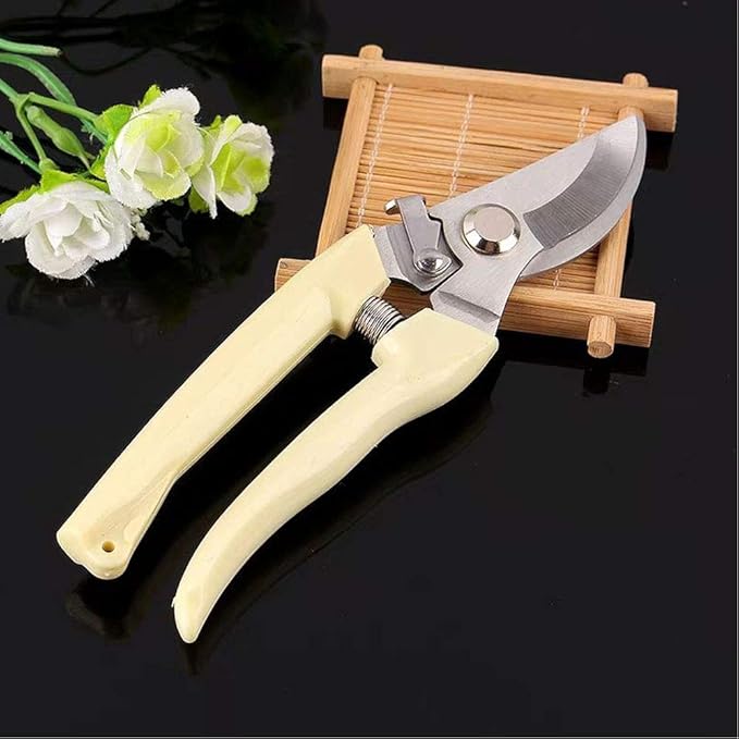 2-Pack Premium Gardening Pruning Shears Set - Includes Straight Blade Scissors & Bypass Pruner - Stainless Steel Blades for Easy Trimming, Cutting Branches, Flowers & Fruits