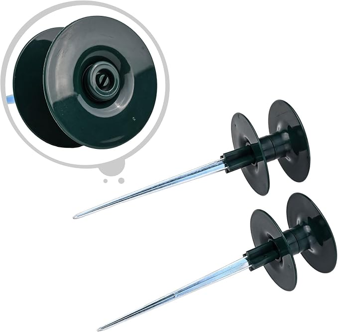 Garden Hose Smooth Roller Guide with Heavy Duty Zinc Spike, ABS Resin Wheel for Hose Protection Around Plants(2pcs)