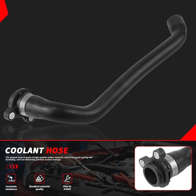 11537580969 Radiator Hose 2009-2025 Compatible with BMW 535i 535i xDrive 640i 640i xDrive 740Li 740Li xDrive F07 F10 F06 F12 F13 F02 Peat# 64112755596 11537580969PRM V202336 0840160