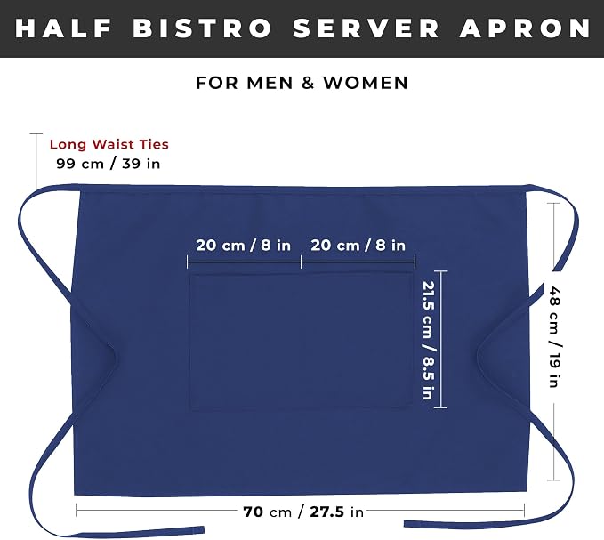 Chef Works Unisex Half Bistro Server Apron