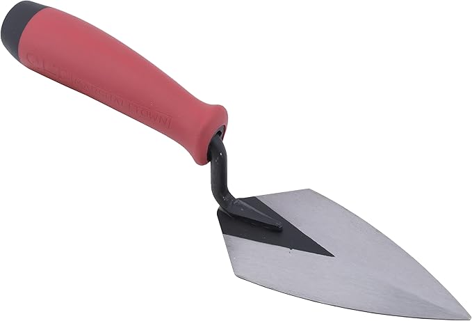 MARSHALLTOWN QLT Pointing Trowel, 5 x 2 1/2 Cement and Mortar Finishing Tool, Soft Grip, PTSG525