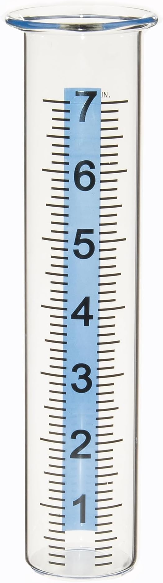 7" Capacity Rain Gauge Glass Replacement Tube with Lid Design for Yard Garden Outdoor Home (01)