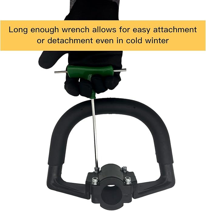 Back-Saving Tool Shovel Handle Attachment, Labor Saving Tool Grip for Back Saver, D Grip Ergonomic Handle Replacement for Snow Shovels, Rakes, Weed Eater,String Trimmer, Scoop