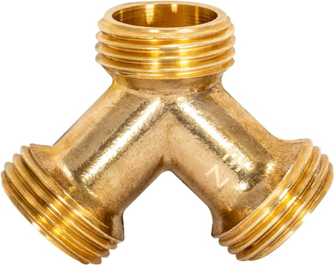 Eastman 41003 Steam Dryer Y Connector, 3/4 inch MHT Connector x Two 3/4 inch MHT Connectors, Brass