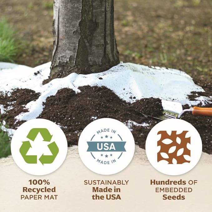 BloomingBulb Seed Mat - Easy to Plant and Grow Garden Seeds - Creates Fragrant, Vibrant Flower Garden (Mixed Verbena Groundcover)