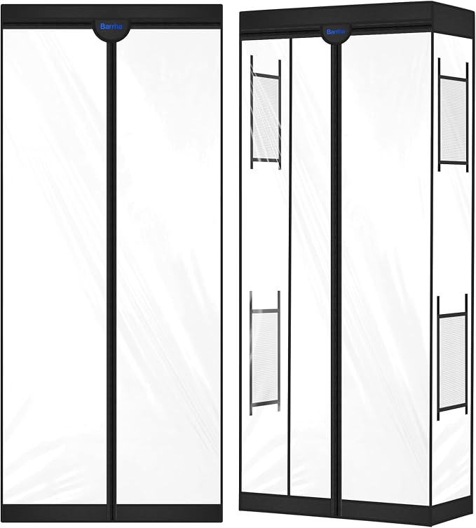 Barrina Plant Stand Tent, Clear, 30.3 x 15.0 x 70.1IN, T-Zipper, Double Sided Windows (2 on Each Side), with Bottom Tray, 1 Pack, Fits Barrina LP750 Indoor Greenhouse with Grow Light