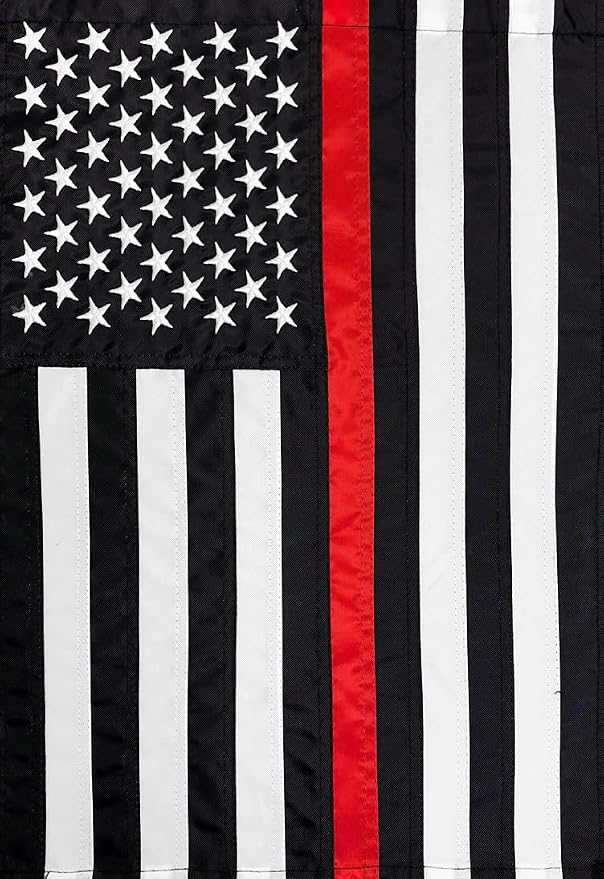 Briarwood Lane Thin Red Line Embroidered Garden Flag