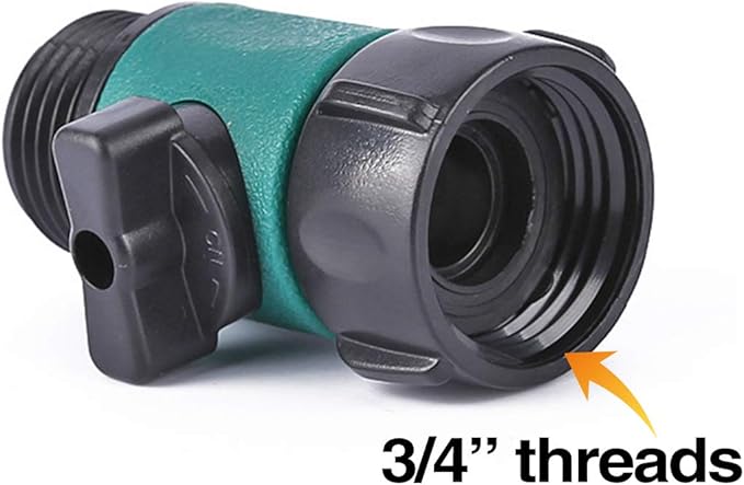 Shut Off Valve, Water Hose Turn Off Valve Garden Hose Connector Set with Rubber Gaskets (12PCS)+Leak-Free Ball Valve (6PCS) Standard 3/4" Thread