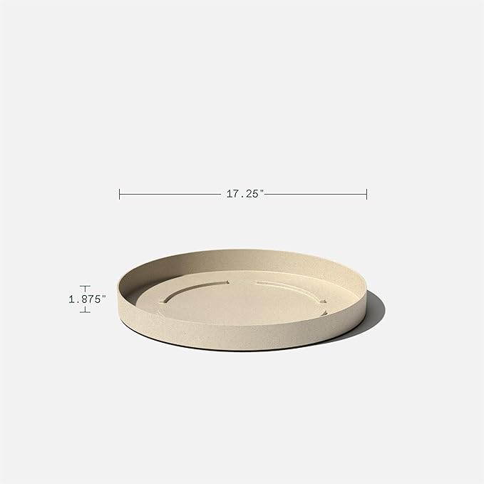 Veradek Mason Series Lima Planter - Round Planter for Indoor or Outdoor Porch/Garden | Made from Plastic-Stone Composite with Drainage Holes | Modern Décor for Succulents, Flowers, Small Plants