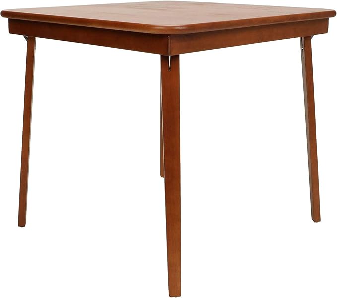 Stakmore Classic Straight Edge Solid Wood Folding Card Table, Cherry Frame