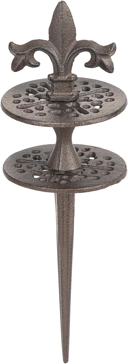 Sungmor Vintage Cast Iron Garden Hose Guide - Heavy Duty Hose Guide Stake for Lawns & Yard,Decoration Stake,Outdoor Water Pipe Decor