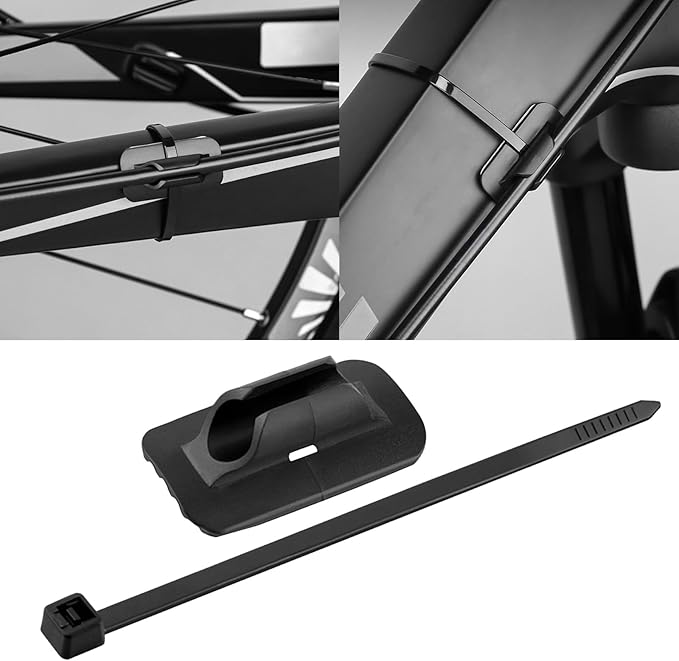 Youngy 5pcs Bicycles Brake Cable Line Fixed Base with Tie Bike Cable Base Guide Road Bicycles Frame Cable Fixed Parts Brake Housing Hose Guide Cable Buckle Cycling Mountain Biking Bike Accessories