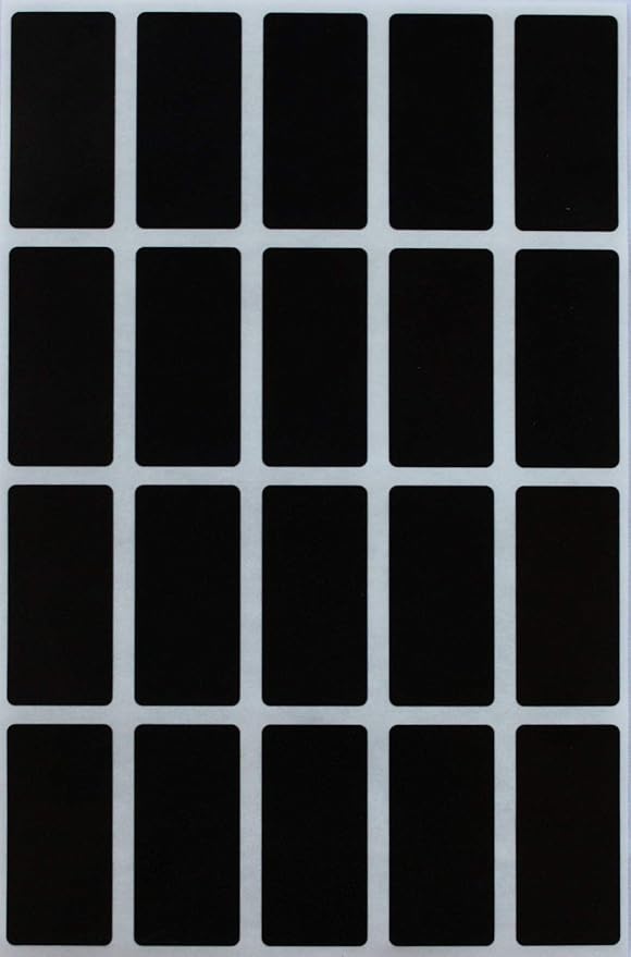 Royal Green Rectangle Black Sticker Labels 1.57 inch x 0.75 inch (40mm x 19mm) - 2000 Pack